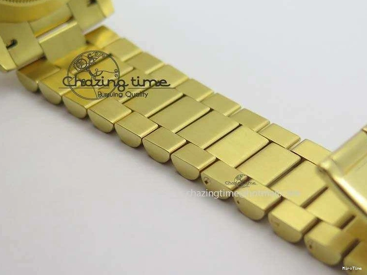 MiroTime 0219 DayDate 40mm BP-Maker 228238 YG Wrapped Gold Roman Dial (Fluted Bezel) On YG Bracelet ETA Attractive 3848